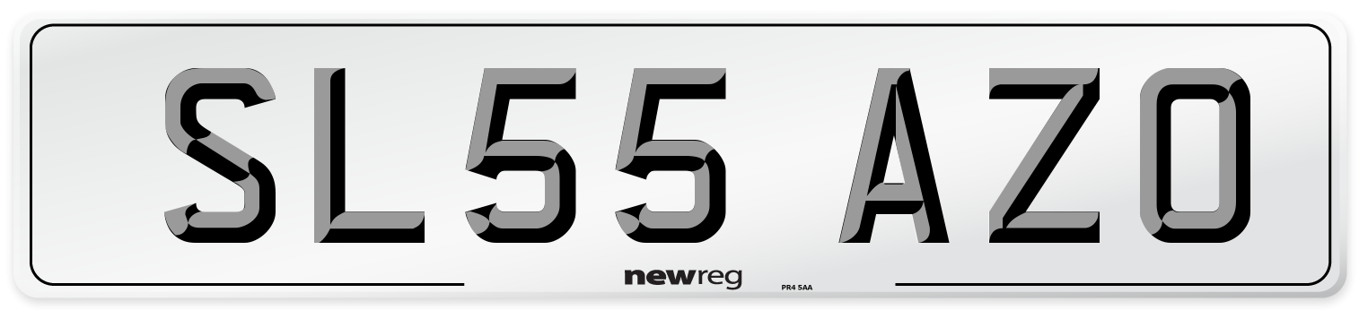 SL55 AZO Number Plate from New Reg